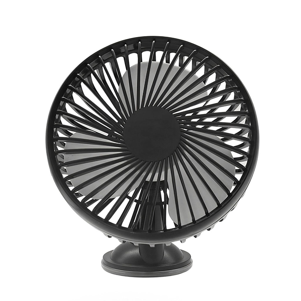 Portable Rotatable USB Car Cooling Fan – Clip & Suction Mount for SUV, RV, Pickup with 3 Speeds