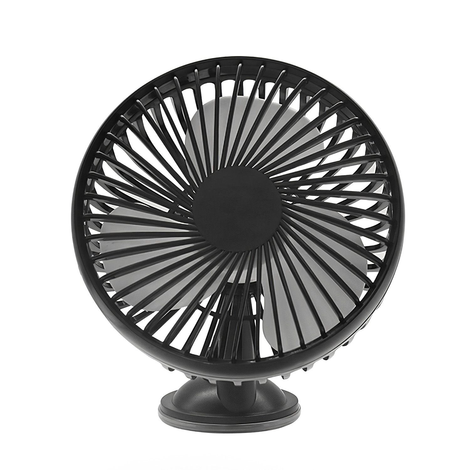 Portable Rotatable USB Car Cooling Fan – Clip & Suction Mount for SUV, RV, Pickup with 3 Speeds