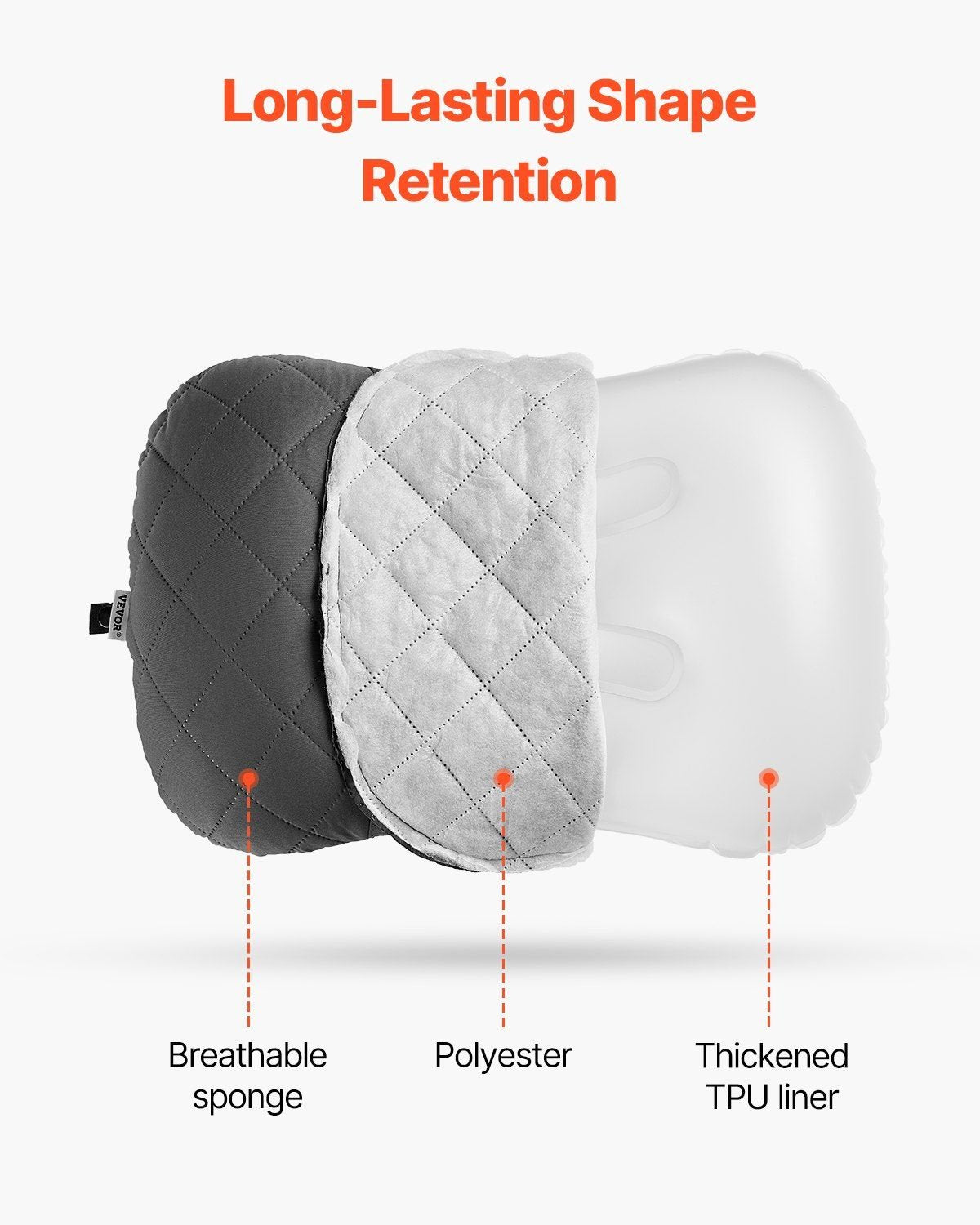 Inflatable Camping Pillow û Portable Travel Pillow with Washable Cover
