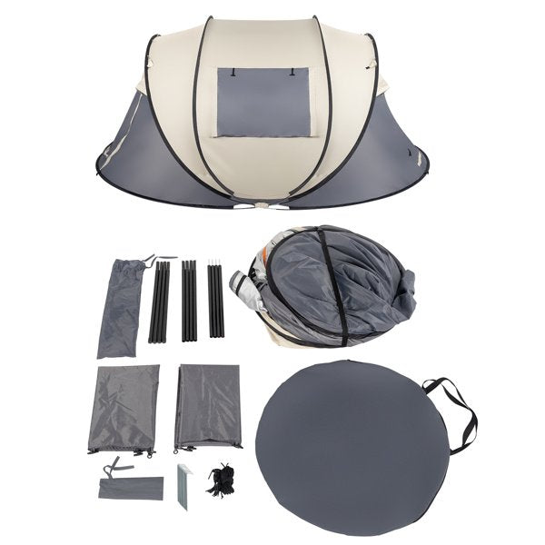4-Person Pop-Up Camping Tent – Easy Setup for Hiking, Fishing, Beach & Outdoor Adventures