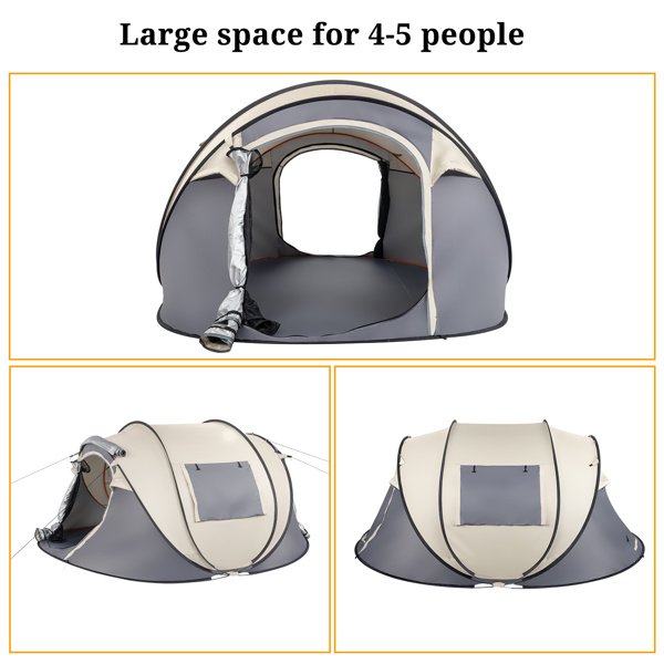 4-Person Pop-Up Camping Tent – Easy Setup for Hiking, Fishing, Beach & Outdoor Adventures