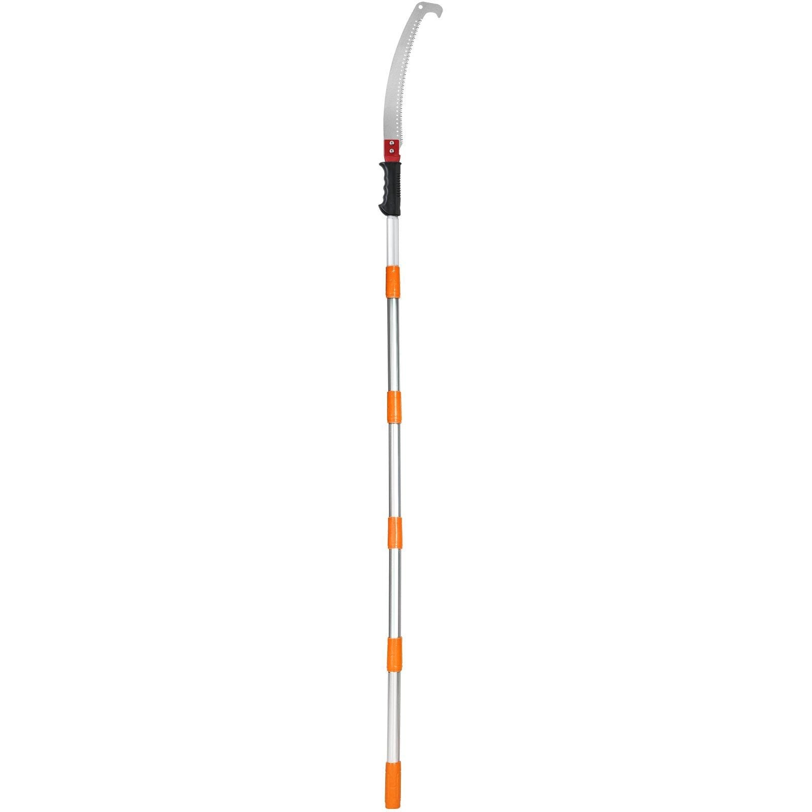 VEVOR Extendable Manual Pole Saw – 4.6-9.8 ft, Sharp Steel Blade, Lightweight Aluminum Handle for Branch & Shrub Pruning