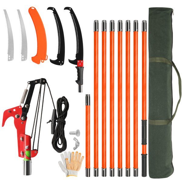 26ft Manual Pole Saw – Lightweight Tree Trimmer with Sharp Steel Blade for High Trees & Shrubs