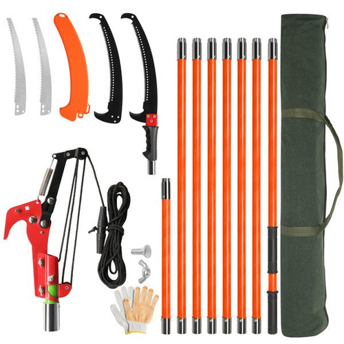 26ft Manual Pole Saw – Lightweight Tree Trimmer with Sharp Steel Blade for High Trees & Shrubs