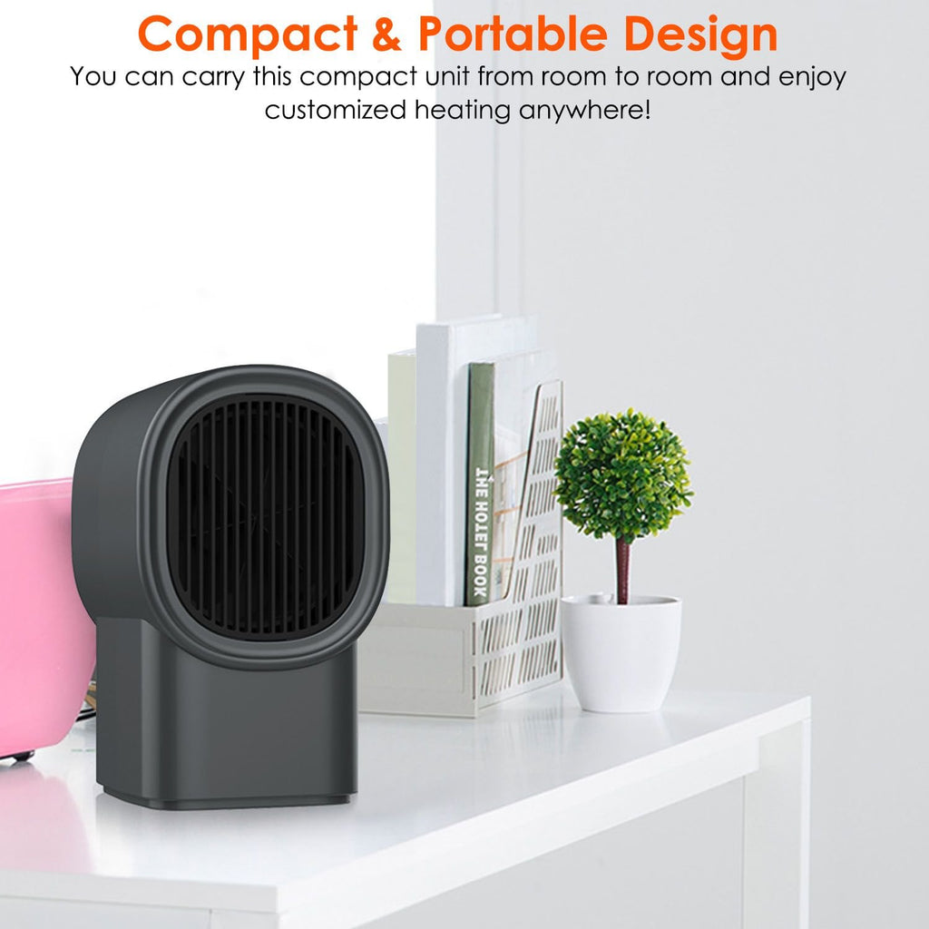 500W Portable Mini Electric Space Heater – Compact Desktop Fan Heater for Home & Office