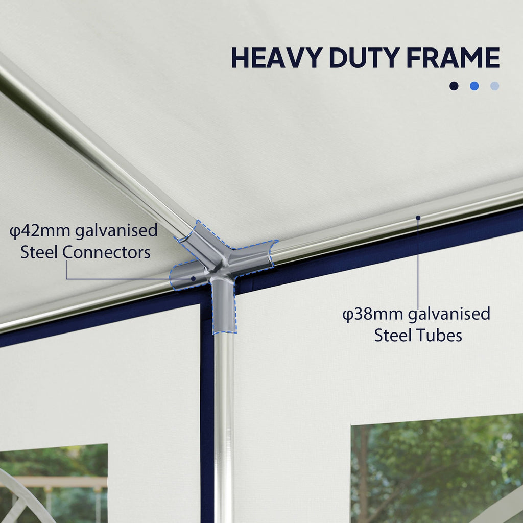 16.5' x 33' Large Party Tent û Heavy-Duty Canopy with Sidewalls (Blue)