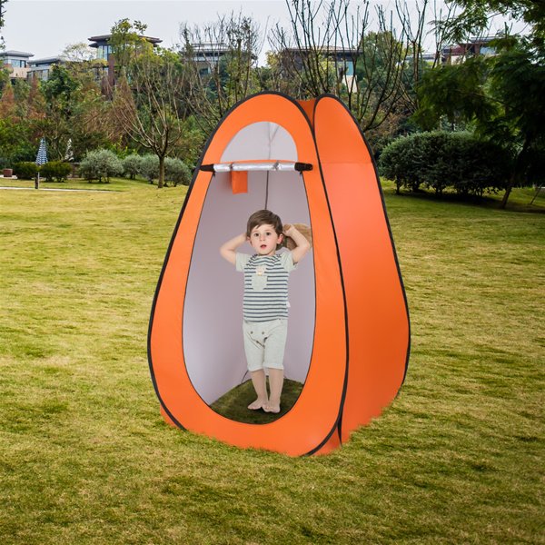 1 & 2 Person Pop-Up Toilet & Shower Tent û Portable Camping Changing Shelter (Orange)