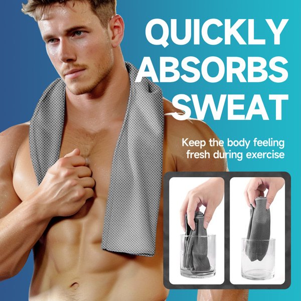 Superfiber Cooling Ice Neck Towels – Soft, Breathable, 4-Pack for Sports & Outdoor Activities