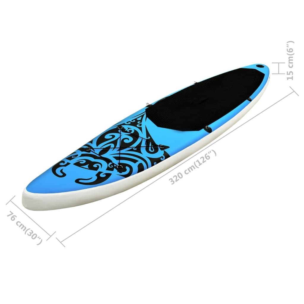 Inflatable Stand-Up Paddleboard Set – 10.5 ft. All-Around SUP with Paddle, Pump, Leash & Carry Bag (Blue)