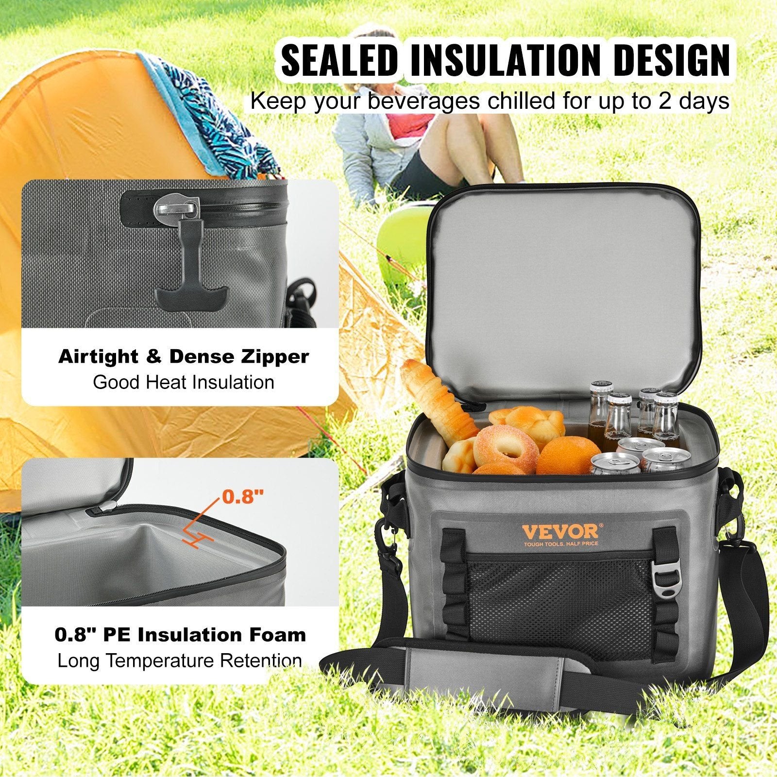 VEVOR 24-Can Leakproof Insulated Soft Cooler