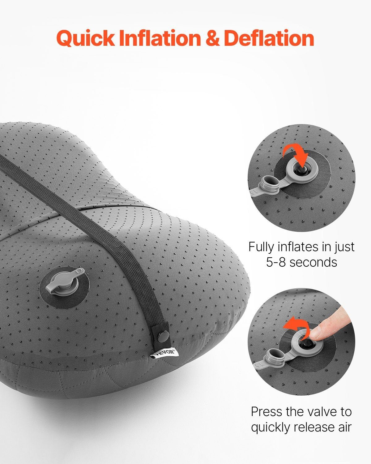 Inflatable Camping Pillow û Portable Travel Pillow with Washable Cover