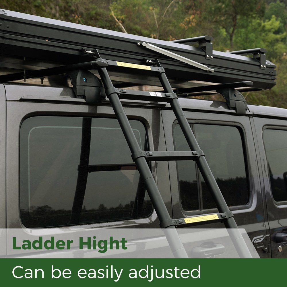 Trustmade Triangle Aluminum Black Hard Shell Grey Rooftop Tent