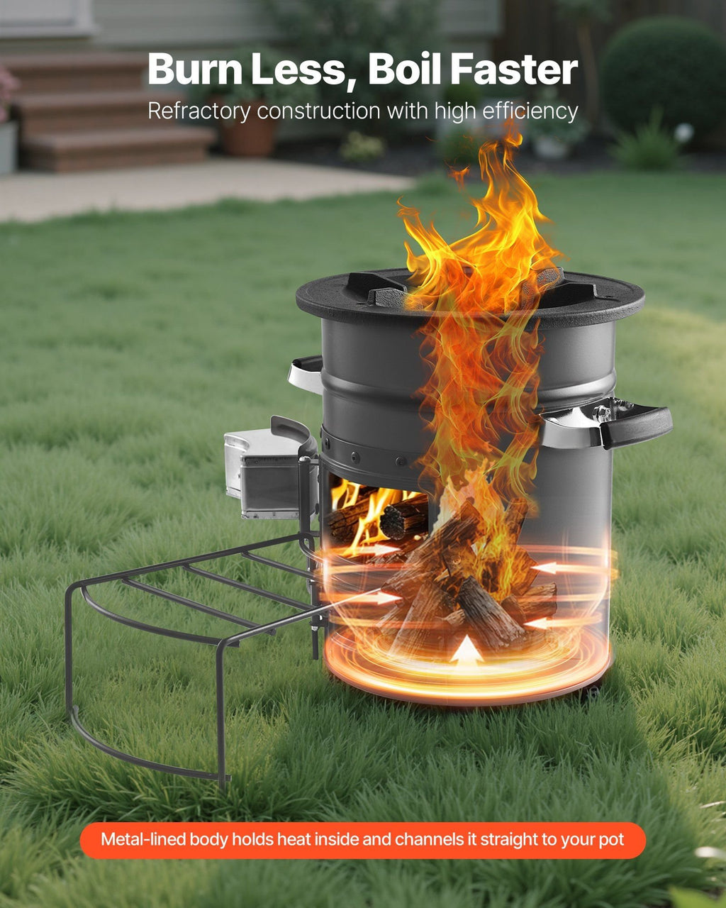 Portable Rocket Stove û Wood-Burning Camping Stove with Carry Bag