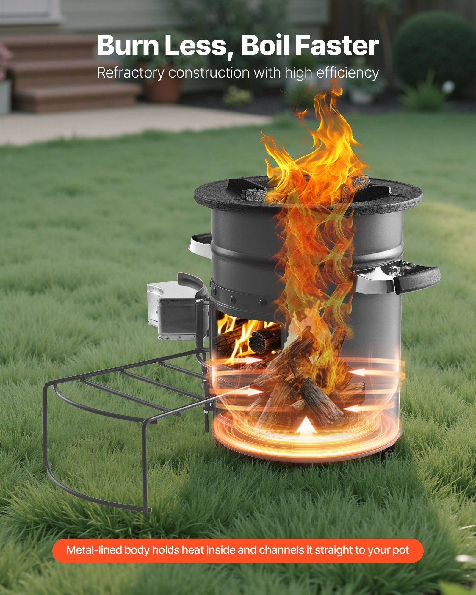 Portable Rocket Stove û Wood-Burning Camping Stove with Carry Bag