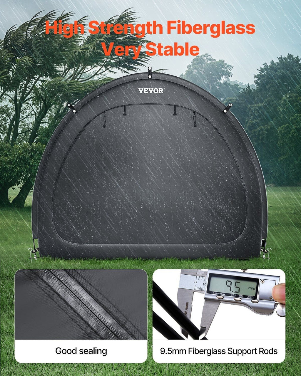 Outdoor Bike Storage Tent û Dual-Door Shelter for 4û5 Bikes