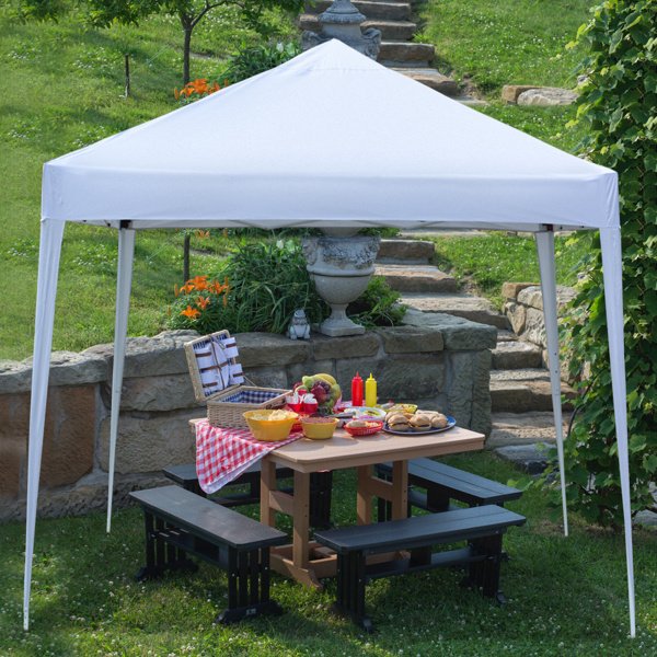 3 x 3m Practical Waterproof Folding Tent, White
