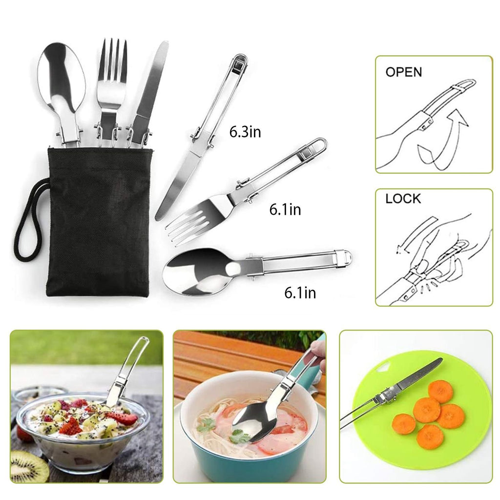 12-Piece Camping Cookware Set – Pot, Pan, Stove & Utensils