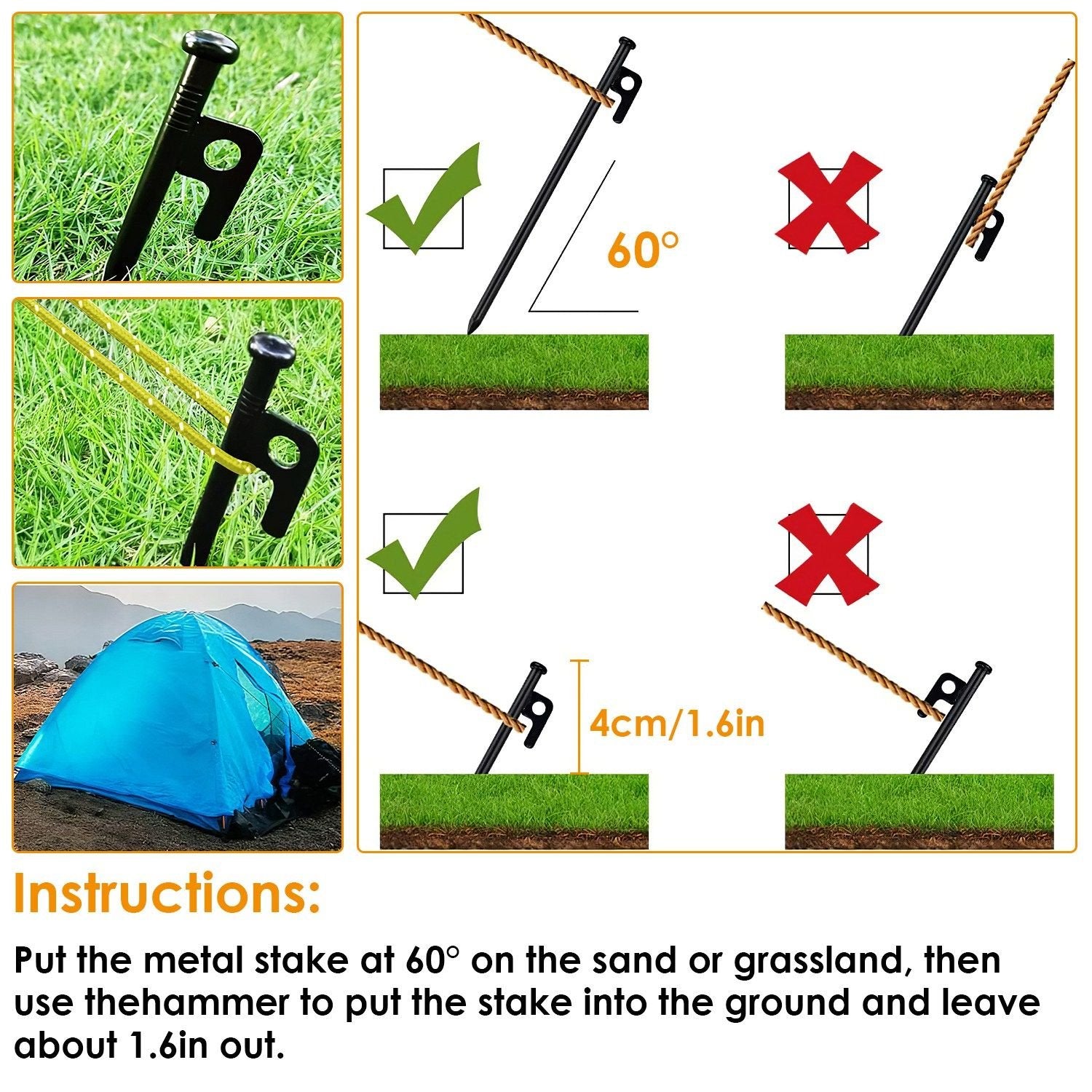 Tent Stakes Accessories Kit
