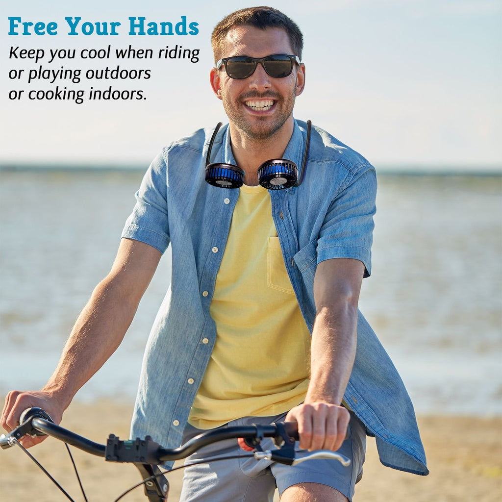 Portable Necklace Fans for Sports Cycling Hiking