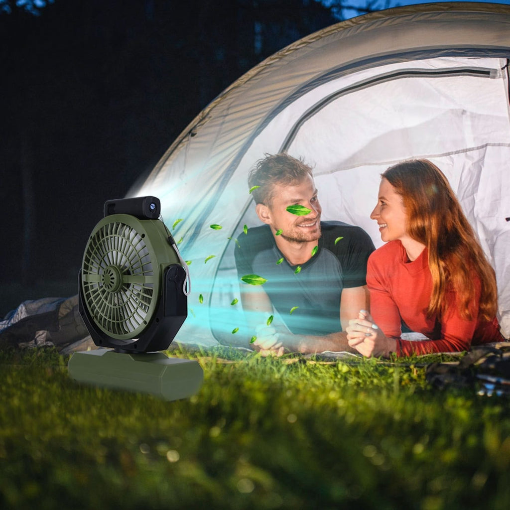 Rechargeable Oscillating Camping Fan