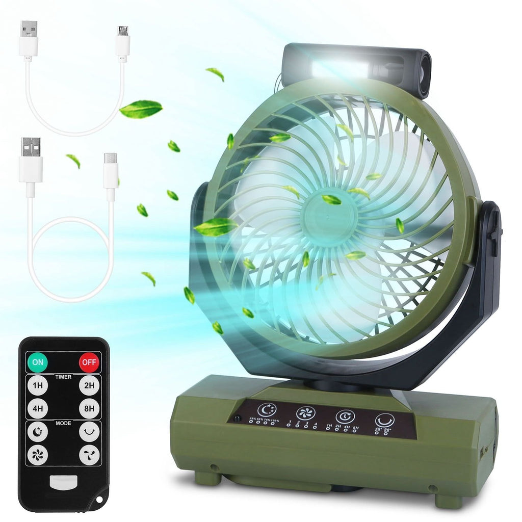 Rechargeable Oscillating Camping Fan
