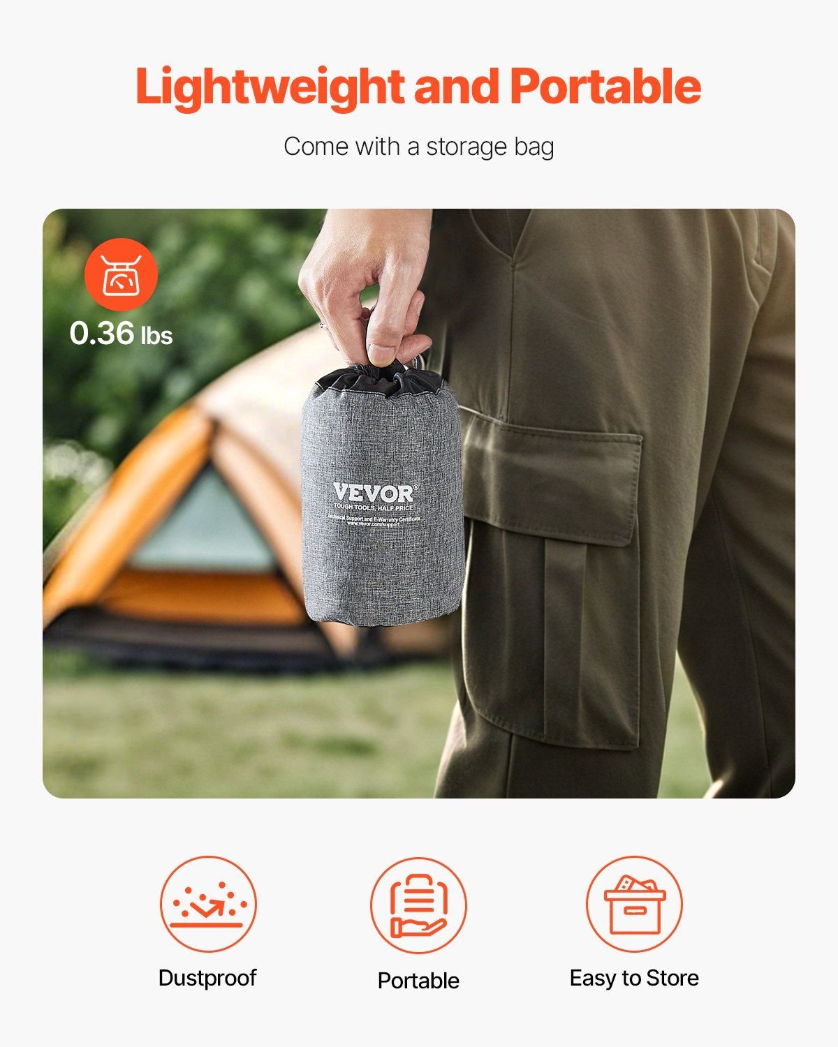 Inflatable Camping Pillow û Portable Travel Pillow with Washable Cover