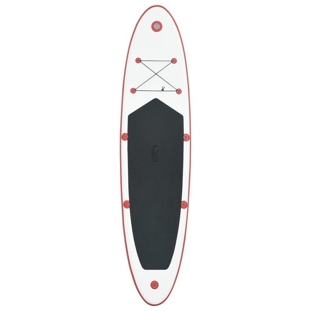 Inflatable Stand-Up Paddleboard Set – 11.8 ft. Touring SUP with Paddle, Pump & Carry Bag (Red & White)