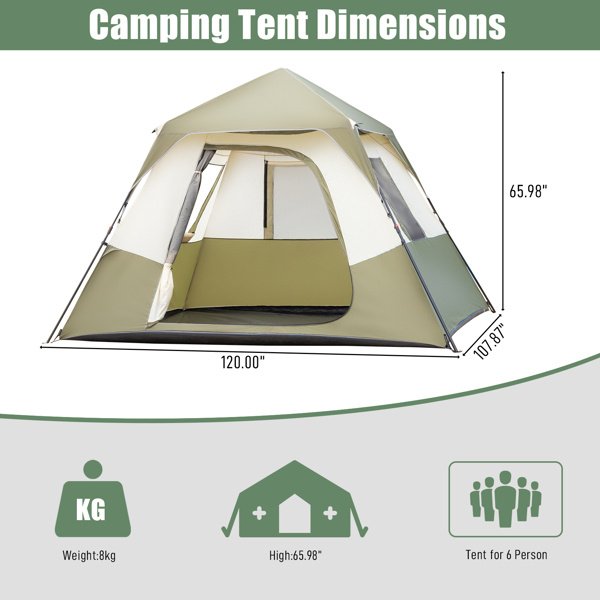 6 Person Camping Tent