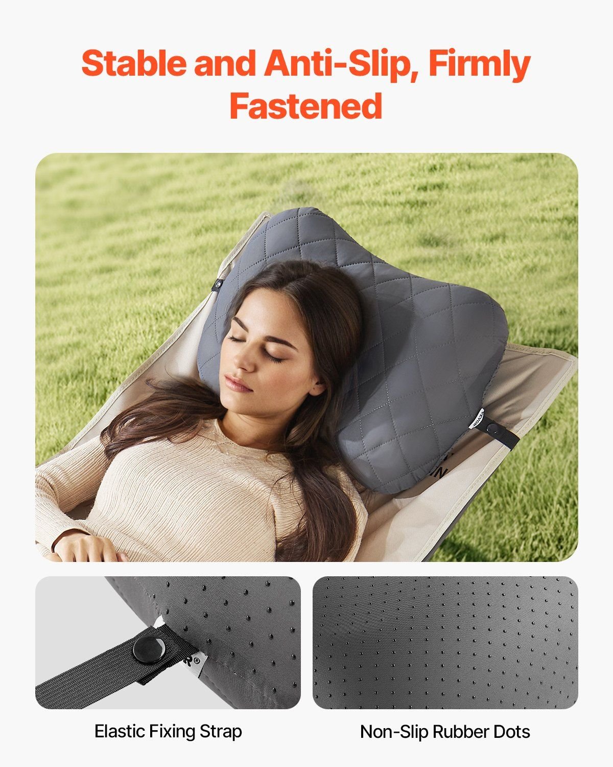Inflatable Camping Pillow û Portable Travel Pillow with Washable Cover