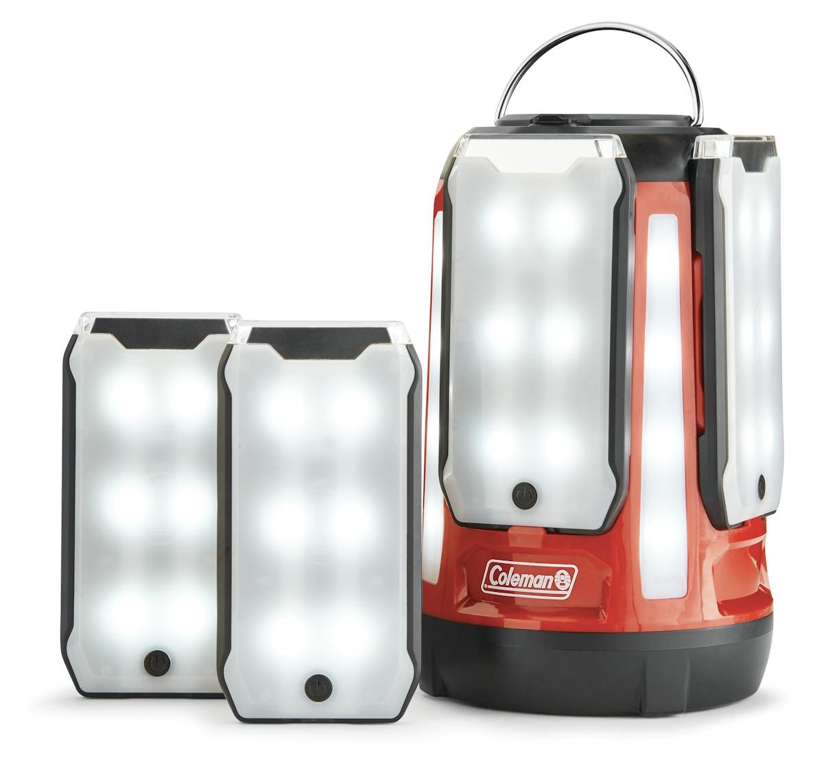 Coleman Quad® Pro 800L LED Panel Lantern – 4 Detachable Rechargeable Light Panels with USB Charging