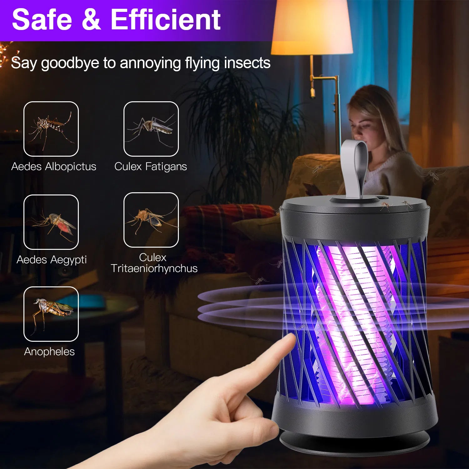 Rechargeable UV Mosquito Killer Lamp & Bug Zapper