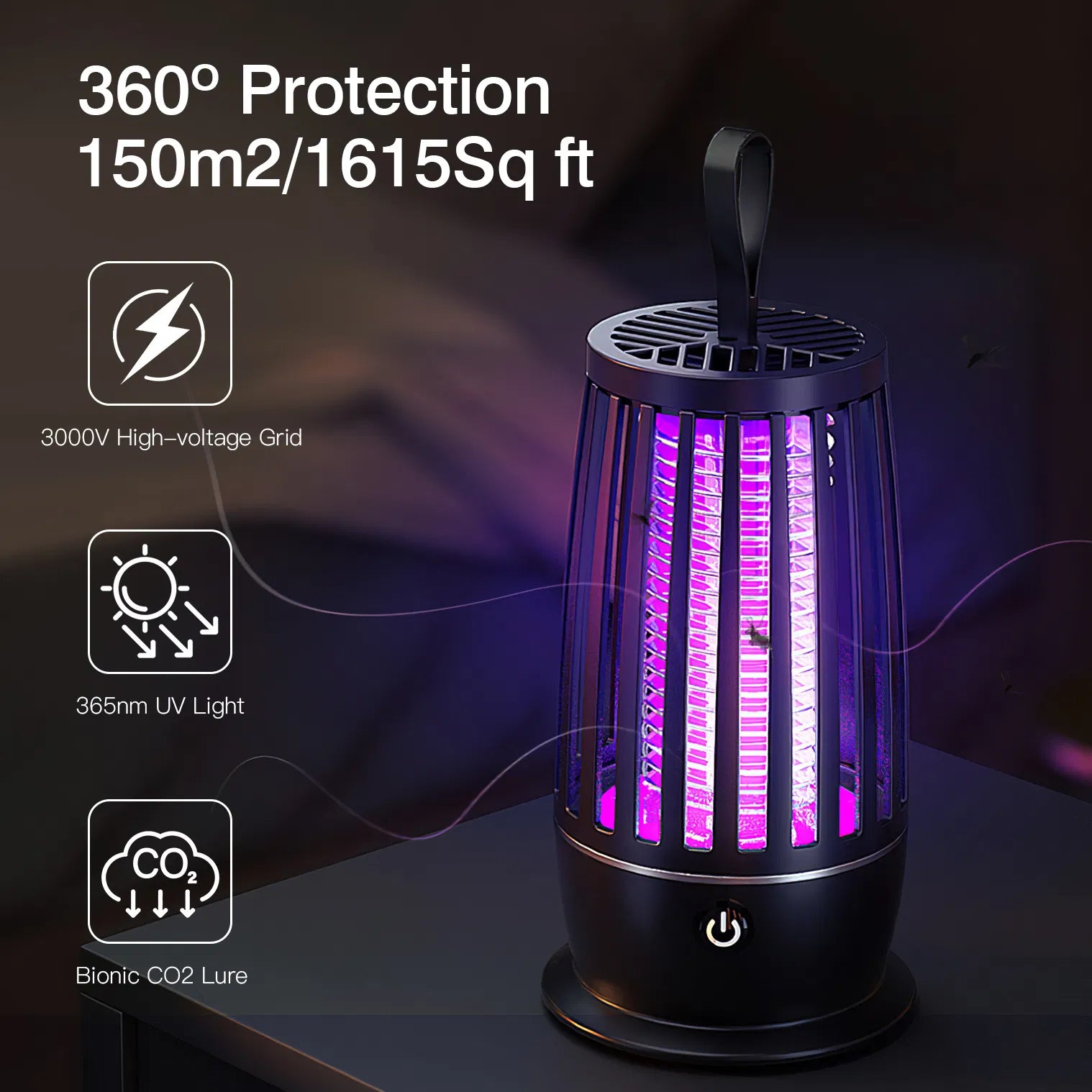 Rechargeable UV Mosquito Zapper & Night Light