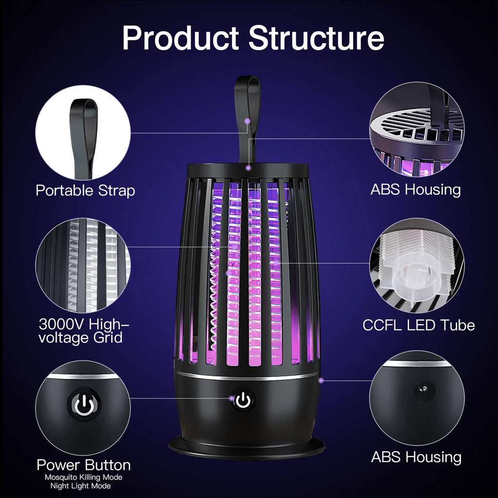 Rechargeable UV Mosquito Zapper & Night Light