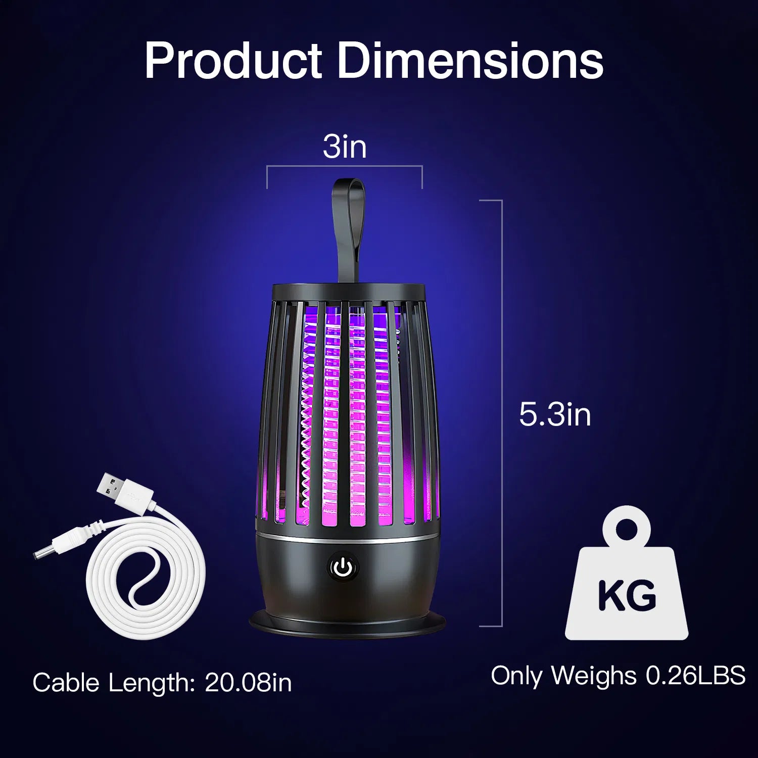 Rechargeable UV Mosquito Zapper & Night Light