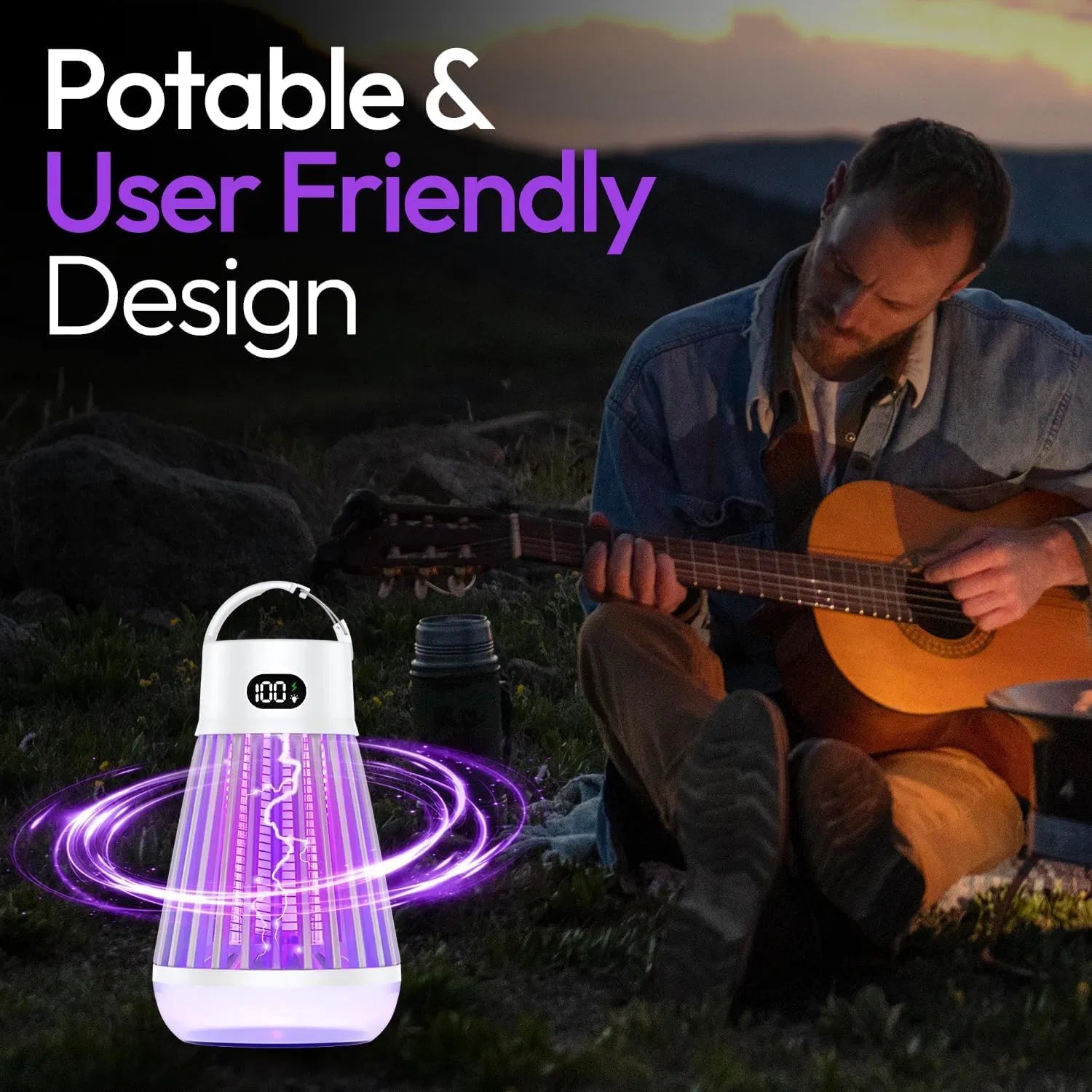 Seamless Outdoors Rechargeable UV Mosquito Zapper & Camping Light
