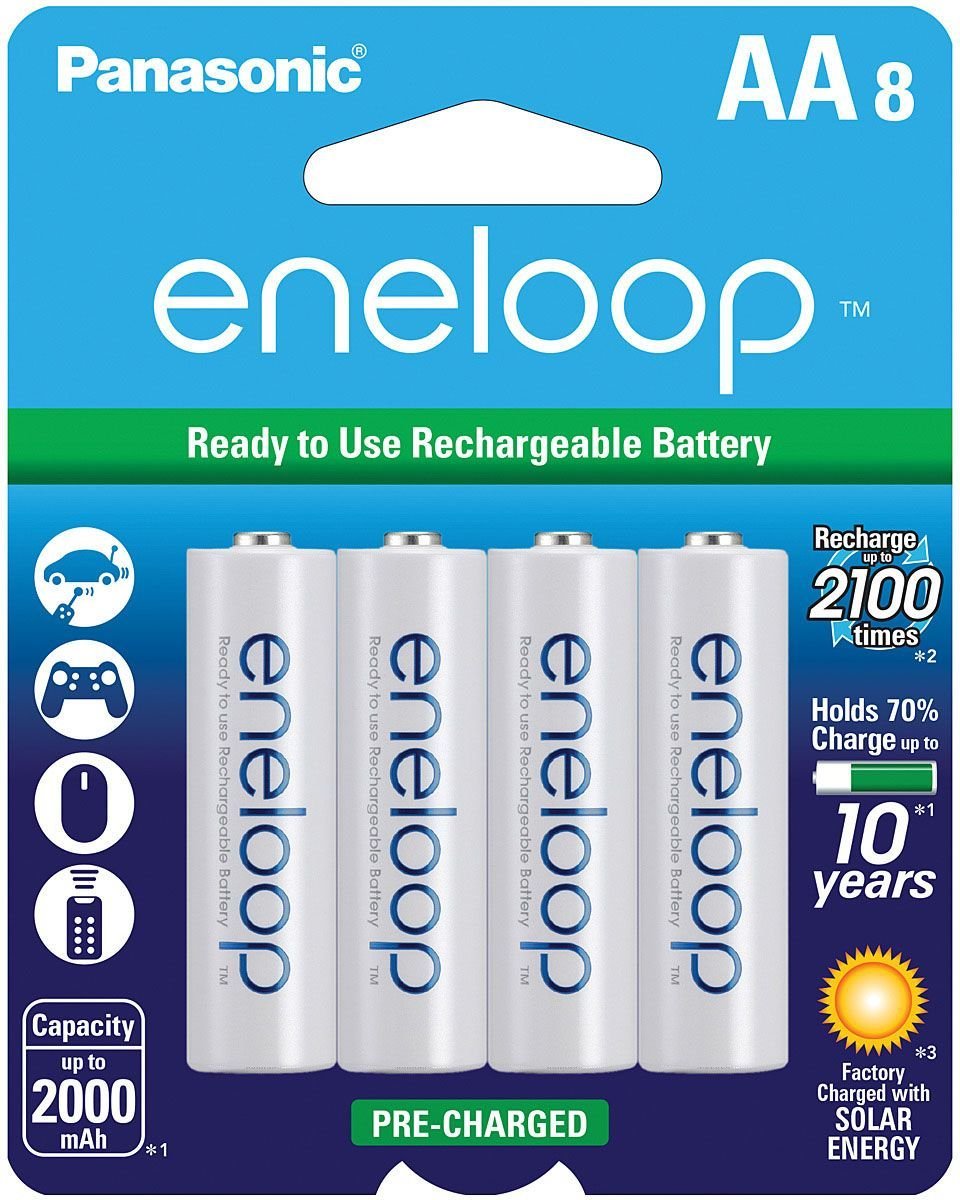 Panasonic eneloop AA & AAA Rechargeable Batteries – 2000 mAh Ni-MH