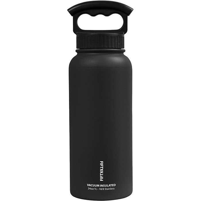 Fifty-Fifty Vacuum Insulated Bottles with 3 Finger Lid