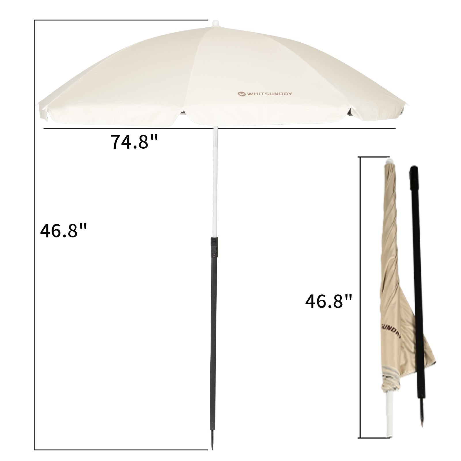 Whitsunday Sunshade SPF 50+ Adjustable Umbrella for Wagon