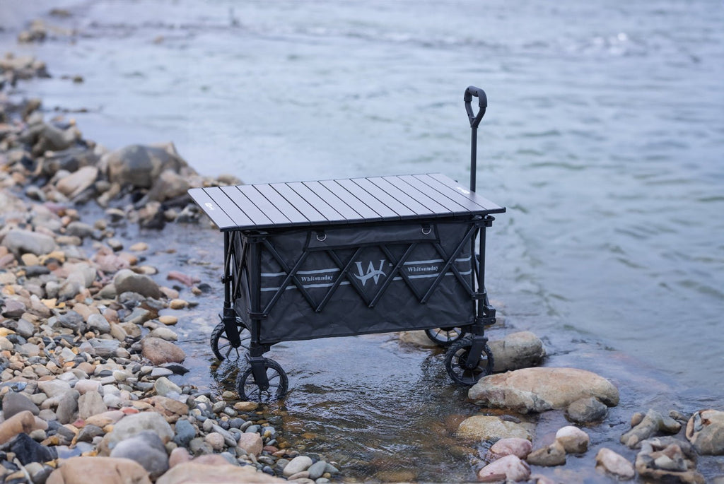 Whitsunday Moko Compact Folding Wagon Cart with Aluminum Table Plate