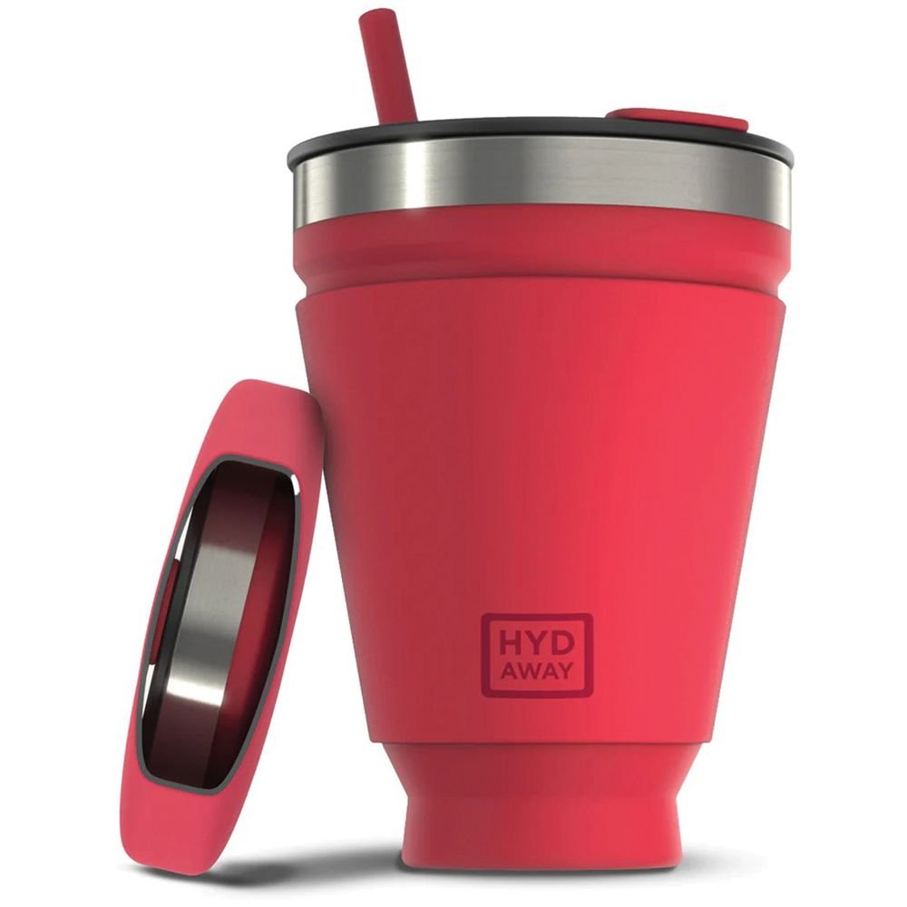 16 Oz Collapsible Tumbler with Lid & Straw