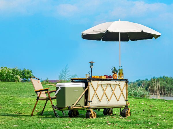 Whitsunday Collapsible Heavy-Duty Wagon with Tailgate, Table & All-Terrain Wheels