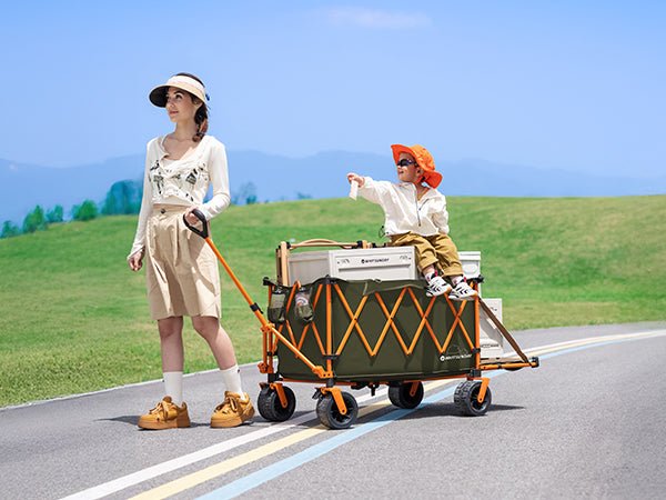 Whitsunday Moko Collapsible Wagon with Tailgate & All-Terrain Wheels