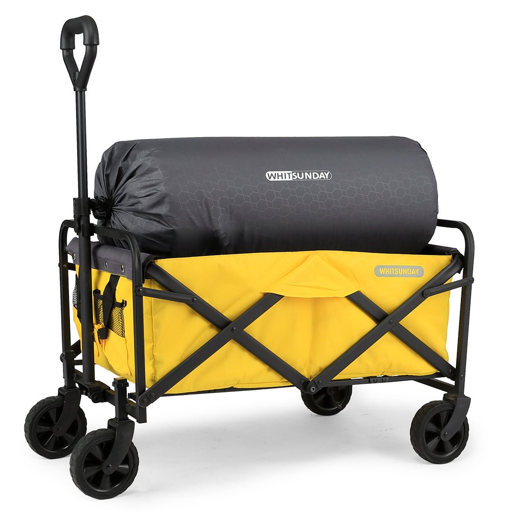 Whitsunday Collapsible Folding Garden Wagon – 5″ Solid Rubber Wheels