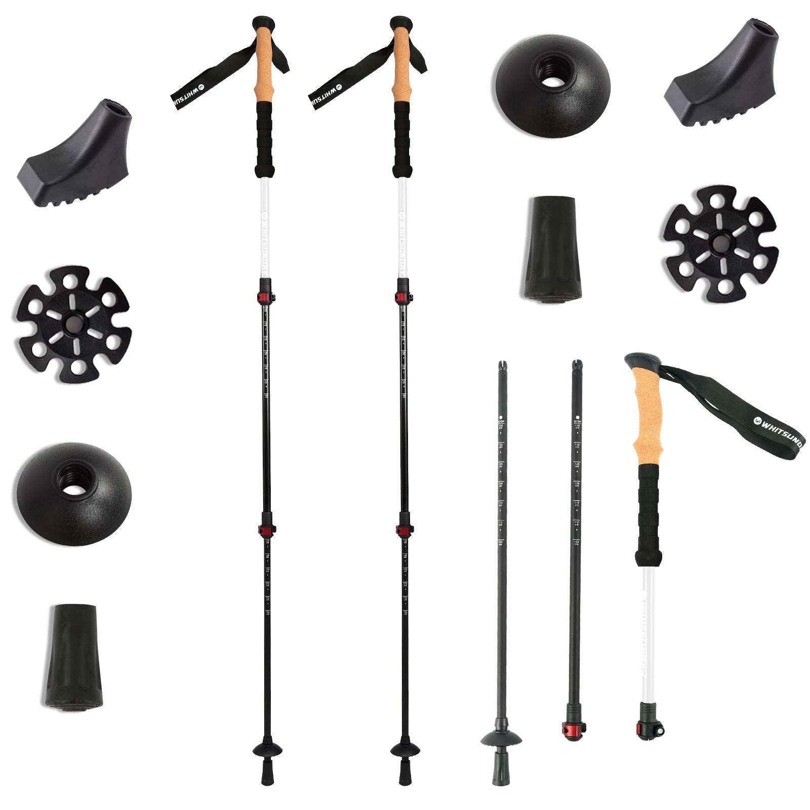 Whitsunday Trekking Collapsible Aluminum Lightweight Hiking Poles
