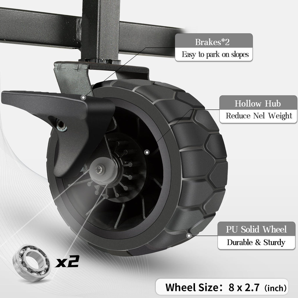 Whitsunday Collapsible Double Decker Wagon with Tailgate & All-Terrain Wheels