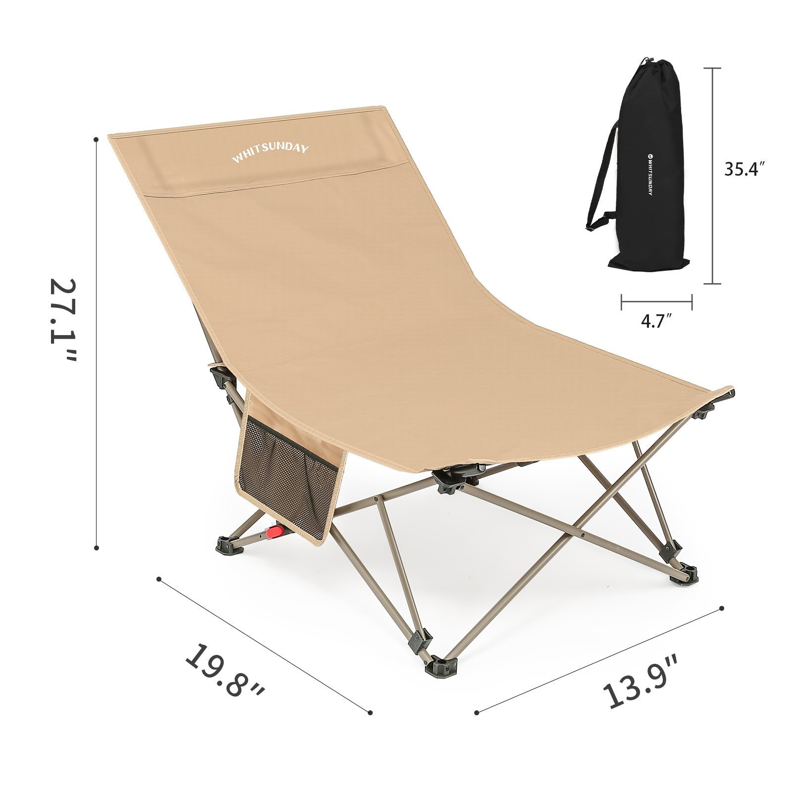 Whitsunday 3-Level Adjustable Camping Lounge Chair