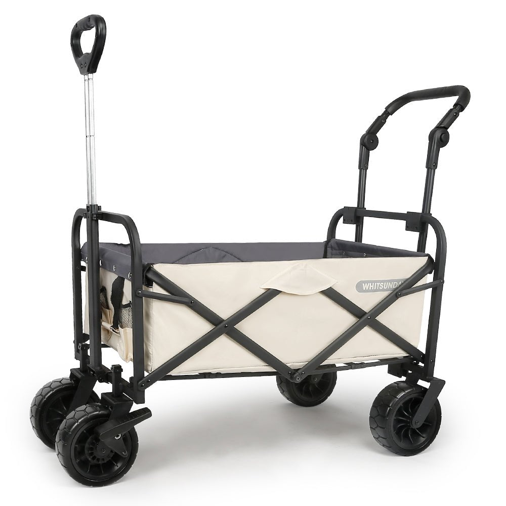 Whitsunday Folding Wagon – 8″ Heavy-Duty Wheels with Push Bar (Standard Size PLUS)
