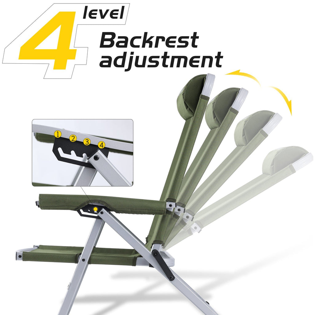 Whitsunday 4-Level Adjustable Portable Camping & Backpacking Chair