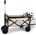 Whitsunday Folding Outdoor Wagon Cart – 8″ Fat Wheels with Brake & Tailgate