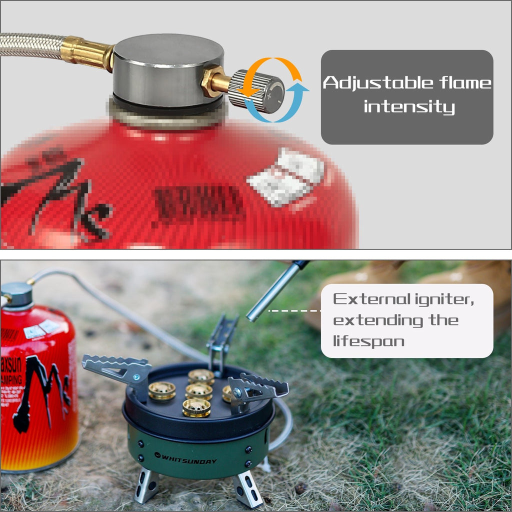 Whitsunday 11000W Camping Stove with 5 Brass Burners